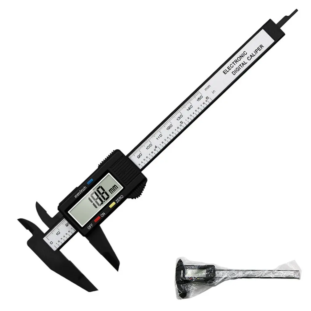 150mm 6 Inch LCD Digital Vernier Caliper High-strength Carbon Fiber Electronic Vernier Caliper Ruler Industrial Measureing Tool
150mm 6 Inch LCD Digital Vernier Caliper High-strength Carbon Fiber Electronic Vernier Caliper Ruler Industrial Measureing Tool