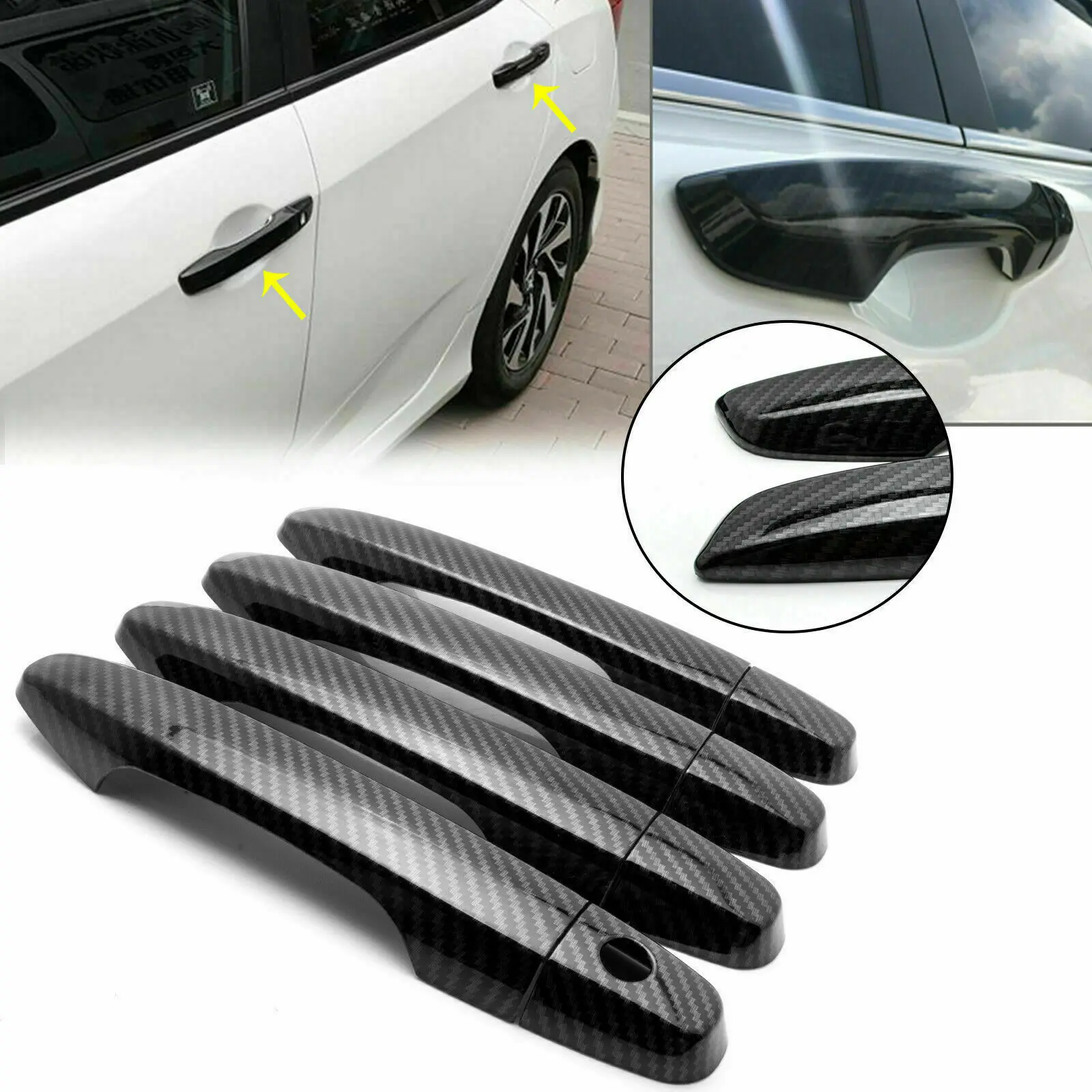4 door Full Set ABS Carbon Fiber Style handle Cover For Honda Civic 2012 2013 2014 2015 9th Gen Car Side Door Handle Cover Trim
4 door Full Set ABS Carbon Fiber Style handle Cover For Honda Civic 2012 2013 2014 2015 9th Gen Car Side Door Handle Cover Trim