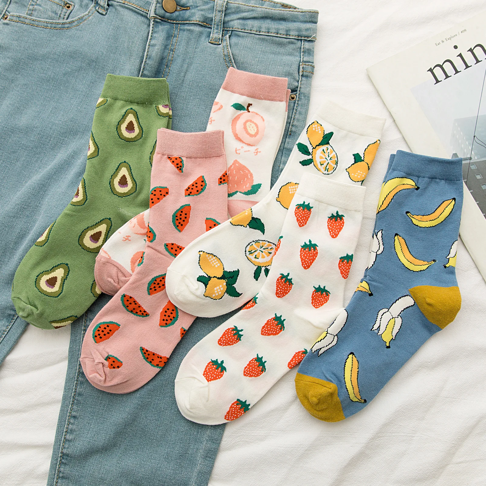 1 Pair Fruit Socks Kawaii Cotton Watermelon Strawberry Banana Avocado Women Korean Version of Socks Fashion Sports Socks
1 Pair Fruit Socks Kawaii Cotton Watermelon Strawberry Banana Avocado Women Korean Version of Socks Fashion Sports Socks