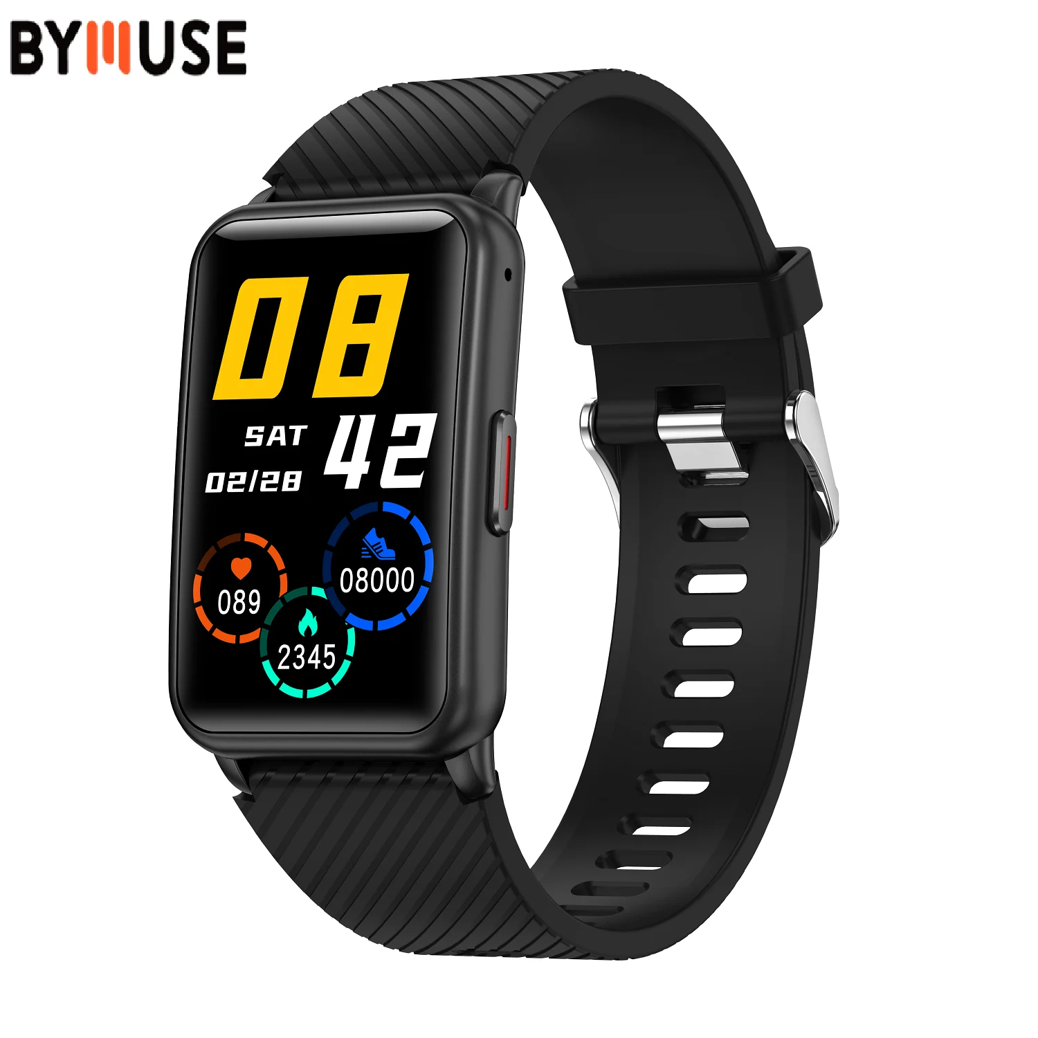 

BYMUSE H96 Smart watch Men 1.57inch Color Screen Waterproof IP67 Whatsapp Message Reminder Activity Tracker for IOS Android