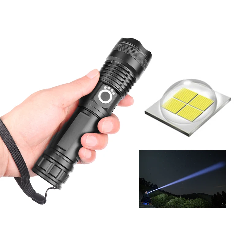 

1PC Super Powerful XHP50 Tactical Torch Waterproof Lamp Ultra Bright Lantern for Camping Fishing Patrol Walking Search and Rescu