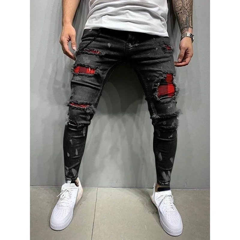 Джинсы мужские Стрейчевые со средней посадкой, Стеганые Брюки с прорезями, пэчворк, для бега, облегающие рваные штаны из денима, с нескольки...
Джинсы мужские Стрейчевые со средней посадкой, Стеганые Брюки с прорезями, пэчворк, для бега, облегающие рваные штаны из денима, с нескольки...