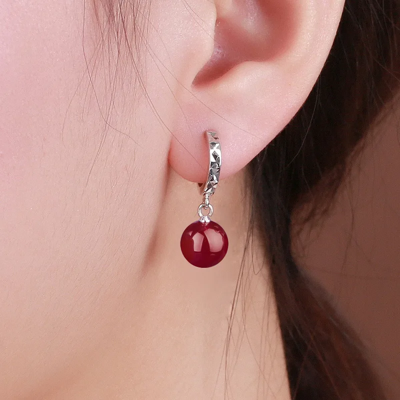 Natural Red Ruby Agate Car Flower Drop Earrings 925 Silver Sterling Natural Chalcedony Orecchini Female Retro National Style
Natural Red Ruby Agate Car Flower Drop Earrings 925 Silver Sterling Natural Chalcedony Orecchini Female Retro National Style