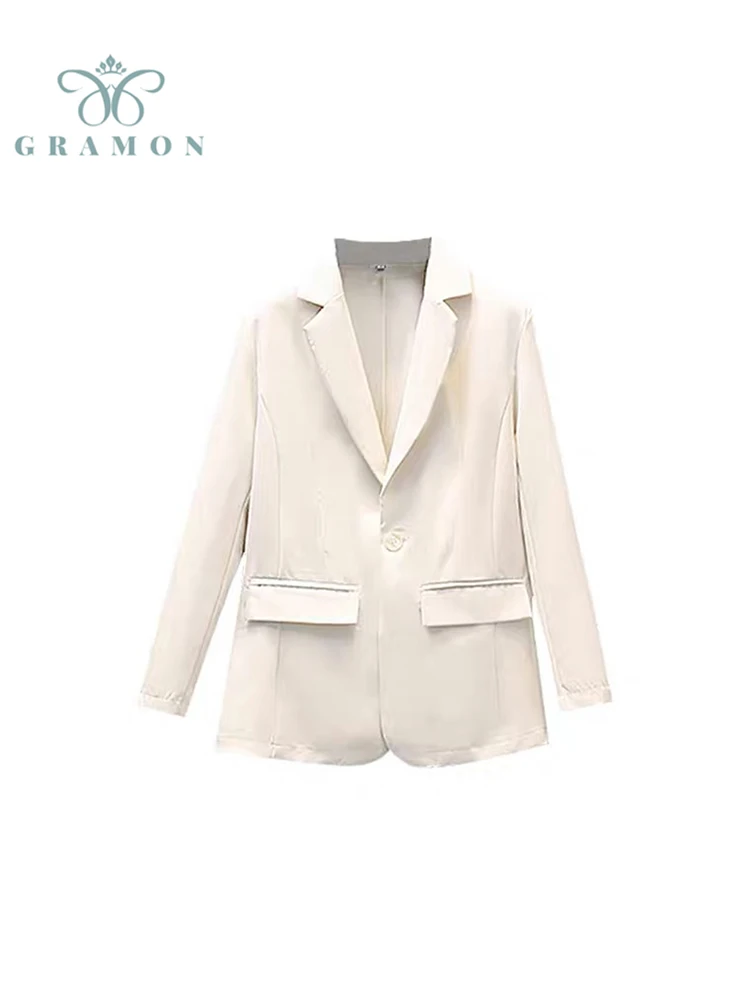 Women Solid Color Plus Size Blazer Coat Loose V-neck Long Sleeve Jacket Pockets Spring Korean Fashion Female Casual Chic Tops
Women Solid Color Plus Size Blazer Coat Loose V-neck Long Sleeve Jacket Pockets Spring Korean Fashion Female Casual Chic Tops
