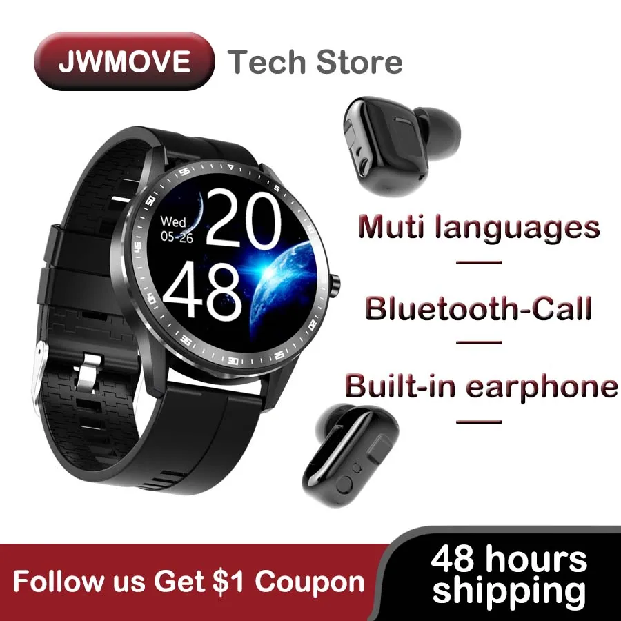 JWMOVE X6 Smart Watch Build-in Earphone Heart Rate Monitor Bluetooth-call Fitness Tracker Message Display Full Touch Smartwatch
JWMOVE X6 Smart Watch Build-in Earphone Heart Rate Monitor Bluetooth-call Fitness Tracker Message Display Full Touch Smartwatch