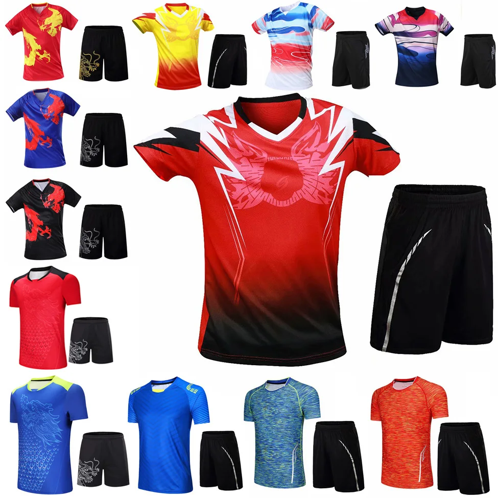 Men Women Shirt Tennis Sets , OV-Collar Athlete Badminton Shirts Shorts , Girls Boys Table Tennis Kits Ping Pong Sport Suits
Men Women Shirt Tennis Sets , OV-Collar Athlete Badminton Shirts Shorts , Girls Boys Table Tennis Kits Ping Pong Sport Suits