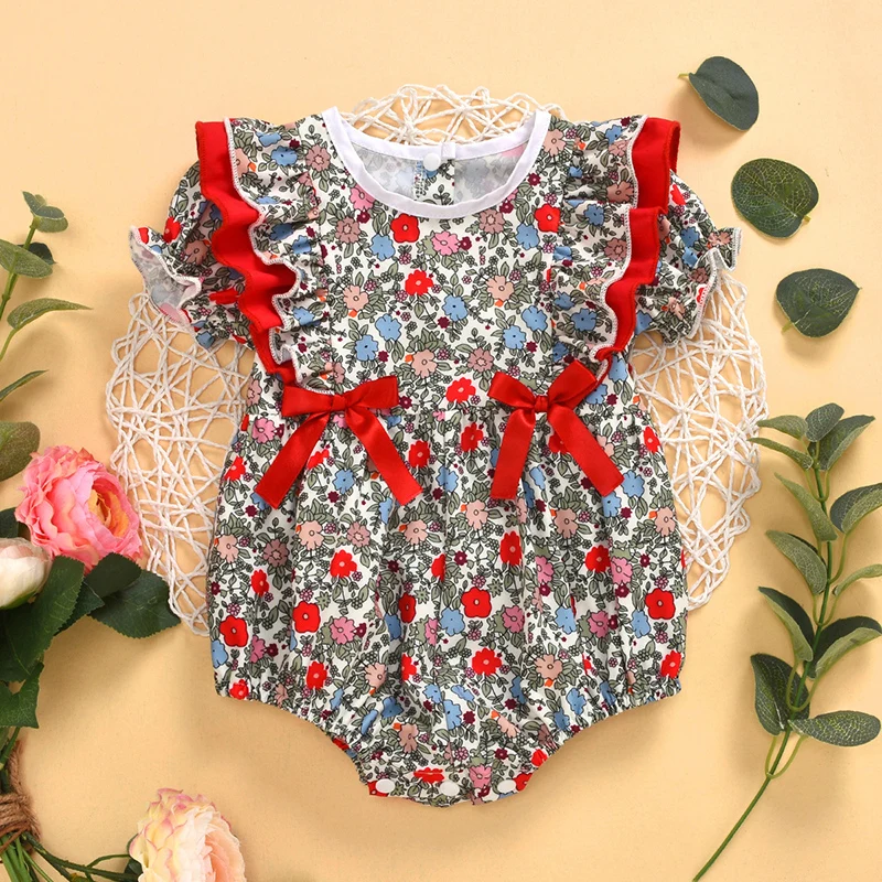 Newborn Romper 0-24 Months New Puff Sleeve Ruffle Bow Jumpsuit Baby Clothes Princess Style Infant Girl Floral Triangle Romper
Newborn Romper 0-24 Months New Puff Sleeve Ruffle Bow Jumpsuit Baby Clothes Princess Style Infant Girl Floral Triangle Romper