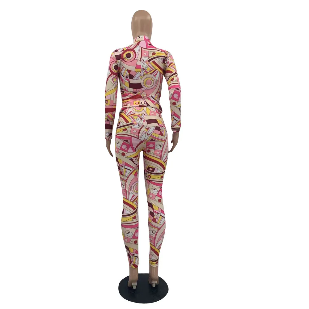 Colorful Print Autumn Winter Ladies Tracksuit Female Elastic Long Sleeve 2 Pcs Sets Women Streetwear Fitness Fashion Sweat Suits
Colorful Print Autumn Winter Ladies Tracksuit Female Elastic Long Sleeve 2 Pcs Sets Women Streetwear Fitness Fashion Sweat Suits
