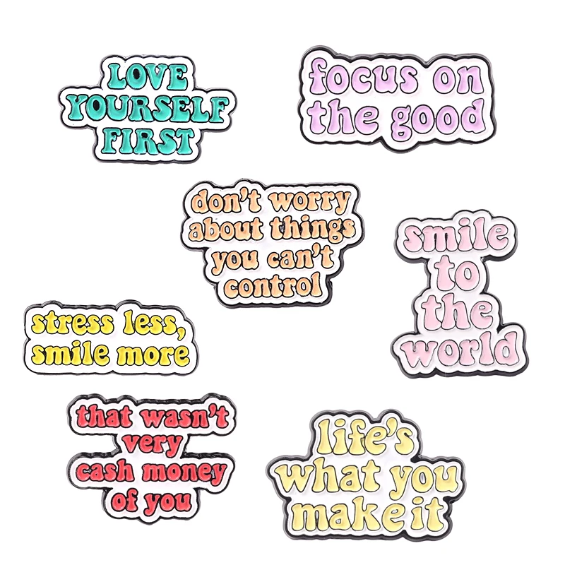Letter Irregular Brooches Motivational Enamel Pins Backpacks Clothes Geometry Badge Lapel Pin Jewelry Gift for Friends Wholesale
Letter Irregular Brooches Motivational Enamel Pins Backpacks Clothes Geometry Badge Lapel Pin Jewelry Gift for Friends Wholesale