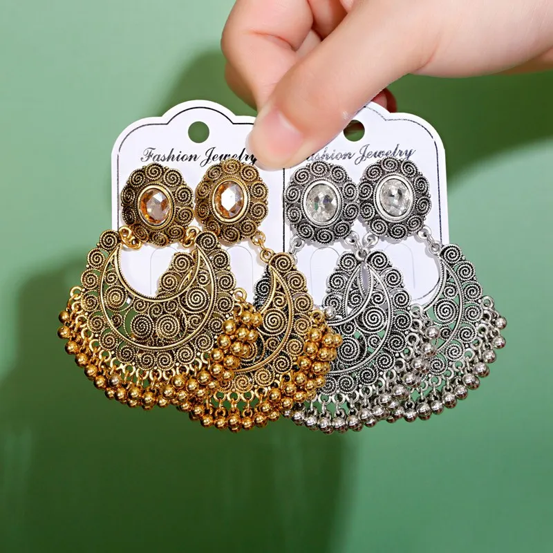 Classic Women's Gold Silver Color Earrings Turkish Bijoux Retro Vintage Bohemia Tassel Earrings Tribe Indian Jewelry
Classic Women's Gold Silver Color Earrings Turkish Bijoux Retro Vintage Bohemia Tassel Earrings Tribe Indian Jewelry