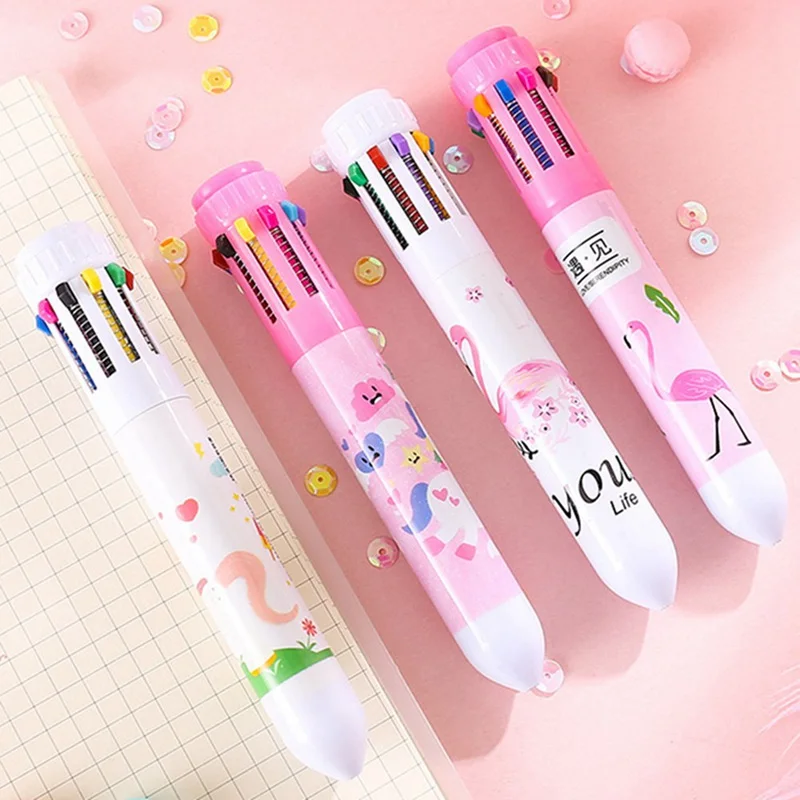 10 Colors In 1 Pink Unicorn Pens Cute Flamingo Ballpoint Pens Multicolor Creative Pens For Kids Student Gifts School Supplies 
10 Colors In 1 Pink Unicorn Pens Cute Flamingo Ballpoint Pens Multicolor Creative Pens For Kids Student Gifts School Supplies