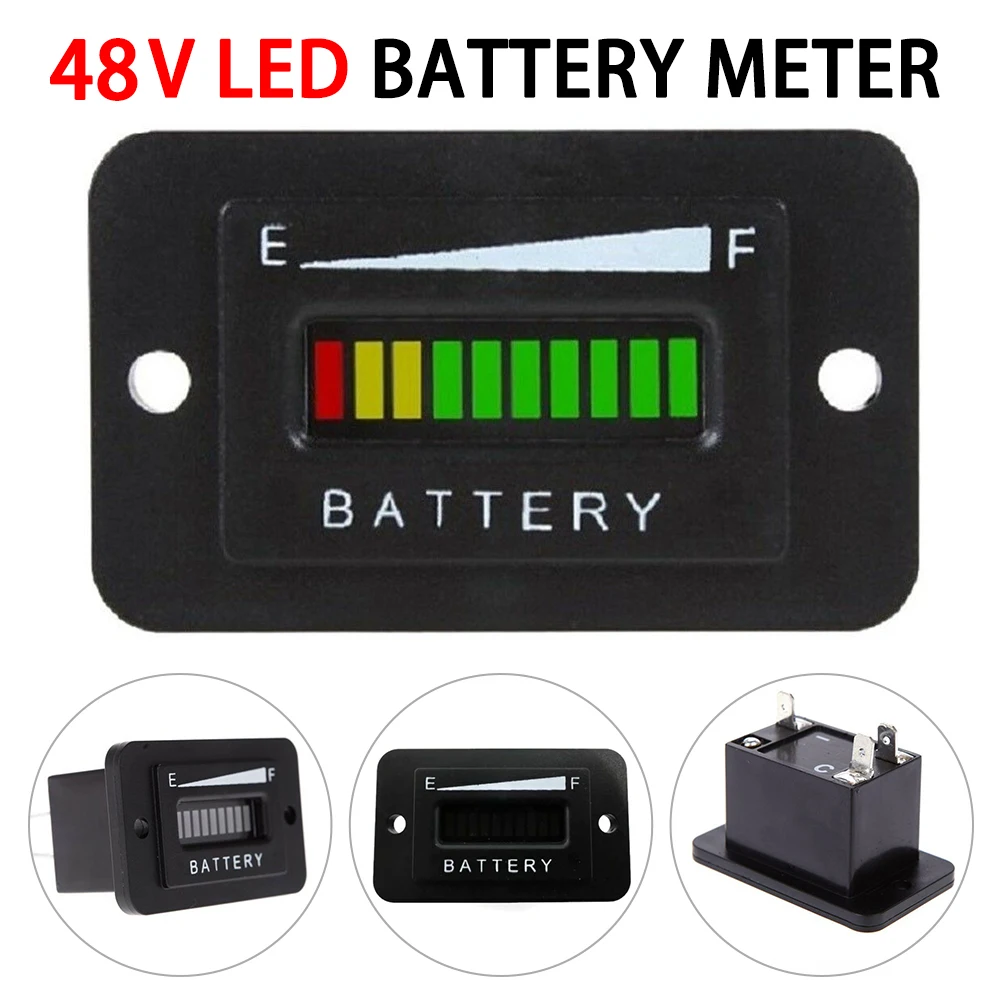48V Battery Indicator Meter Gauge For EZGO Club Car Yamaha Golf Cart Boat ATV Lithium Battery Tester Voltmeter Dual Display
48V Battery Indicator Meter Gauge For EZGO Club Car Yamaha Golf Cart Boat ATV Lithium Battery Tester Voltmeter Dual Display