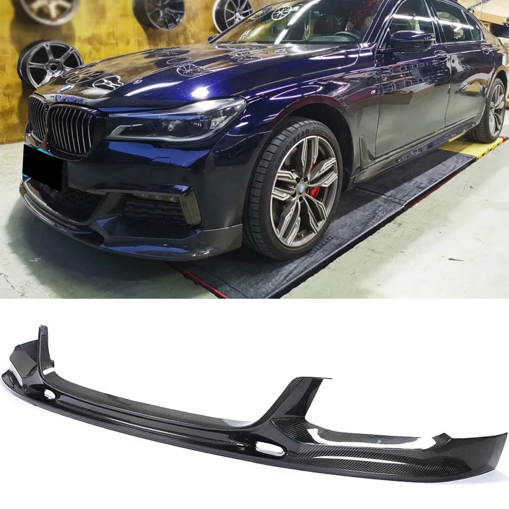 Carbon Fiber Front Lip Spoiler For BMW 7 Series G11 G12 M Sport 2016 2017 2018 Bumper Splitters Black FRP | Автомобили и