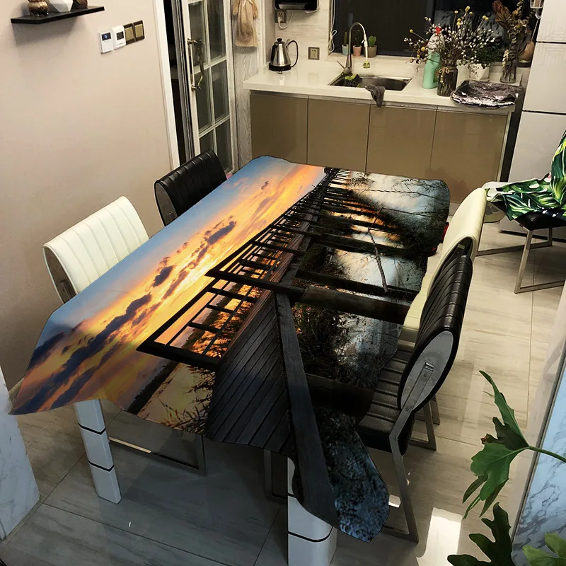 Printed landscape painting pattern washable decorative household waterproof tablecloth
Printed landscape painting pattern washable decorative household waterproof tablecloth