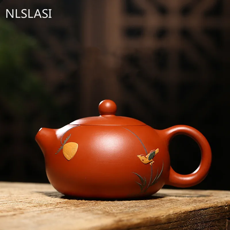 NLSLASI Yixing Zisha Чай горшок роспись чайник Xishi Высокое качество сырой руды грязи