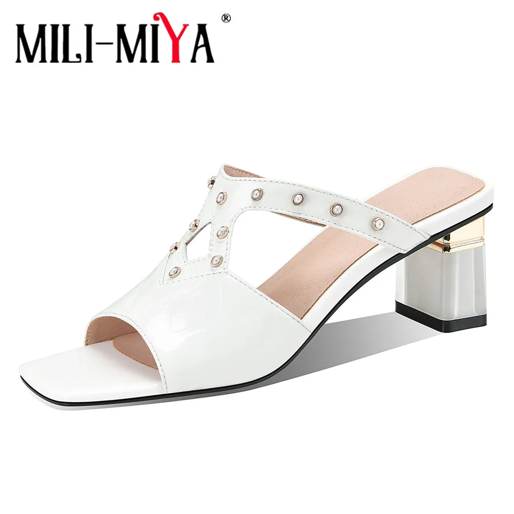 MILI-MIYA Bright Brand Women Sandals Summer Thick High Heel Mixed Color Rhinestone Sexy Fish Mouth Slip On Party Shoes Plus Size
MILI-MIYA Bright Brand Women Sandals Summer Thick High Heel Mixed Color Rhinestone Sexy Fish Mouth Slip On Party Shoes Plus Size