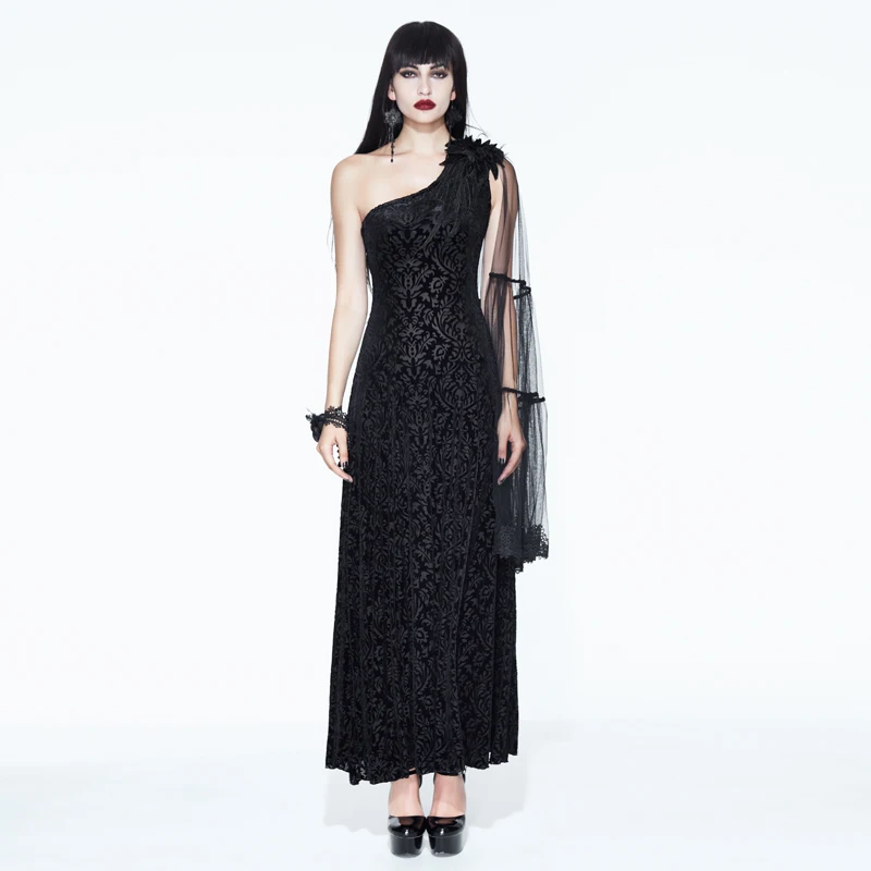 Eva Lady Charming Gothic Gown Dress Women's Goth Punk One Shoulder Gown One Shoulder Sexy Lace Long Dress
Eva Lady Charming Gothic Gown Dress Women's Goth Punk One Shoulder Gown One Shoulder Sexy Lace Long Dress