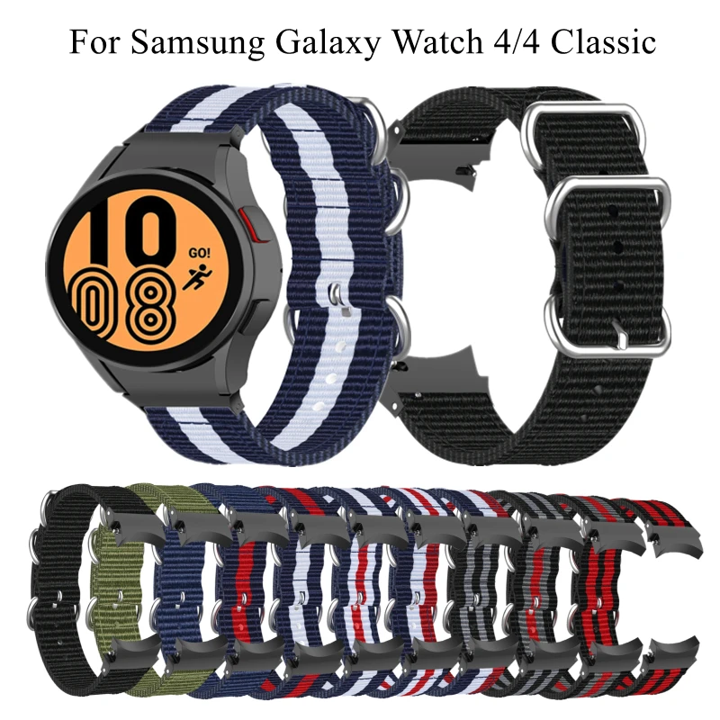 Nylon Wrist Band For Samsung Galaxy Watch 4 / Watch4 Classic 46mm 42m 40mm 44mm Metal Connector Bracelet 20mm Curved Bracelet
Nylon Wrist Band For Samsung Galaxy Watch 4 / Watch4 Classic 46mm 42m 40mm 44mm Metal Connector Bracelet 20mm Curved Bracelet
