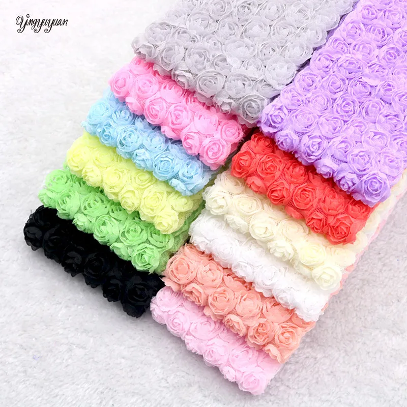 1yard / Bag 13colors Rose Flower 3D Chiffon Lace Trim Ribbon Fabric for Applique Sewing Wedding Headdress Decoration Accessories
1yard / Bag 13colors Rose Flower 3D Chiffon Lace Trim Ribbon Fabric for Applique Sewing Wedding Headdress Decoration Accessories