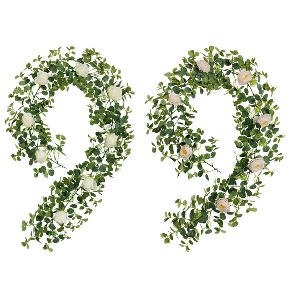 6ft Artificial Rose Vine Silk Flower Garland String With Leaves Hanging Wall Decoration Romantic Wedding Home Garden Decoration
6ft Artificial Rose Vine Silk Flower Garland String With Leaves Hanging Wall Decoration Romantic Wedding Home Garden Decoration