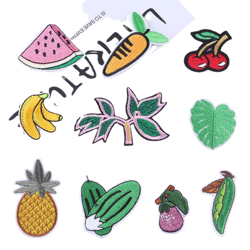 100pcs/lot Embroidery Patch Fruit Vegetable Strawberry Leaf Banana Pineapple Carob Carrot Clothing Decoration Sewing Accessory
100pcs/lot Embroidery Patch Fruit Vegetable Strawberry Leaf Banana Pineapple Carob Carrot Clothing Decoration Sewing Accessory