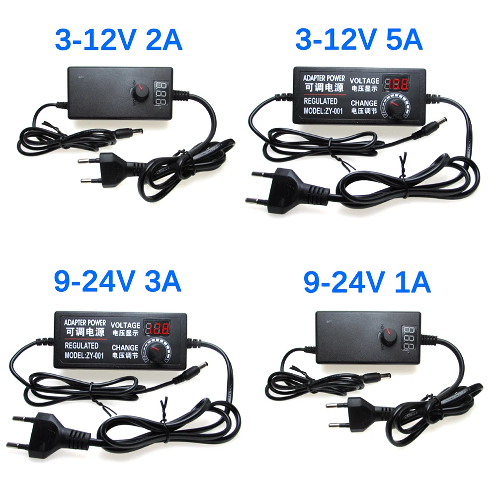 AC DC Adjustable Power Supply 3V 5V 6V 9V 12V 15V 18V 24V 1A 2A 5A AC/DC Switching Power Supply Adapter 220V To 12V 24V 12 24 V
AC DC Adjustable Power Supply 3V 5V 6V 9V 12V 15V 18V 24V 1A 2A 5A AC/DC Switching Power Supply Adapter 220V To 12V 24V 12 24 V