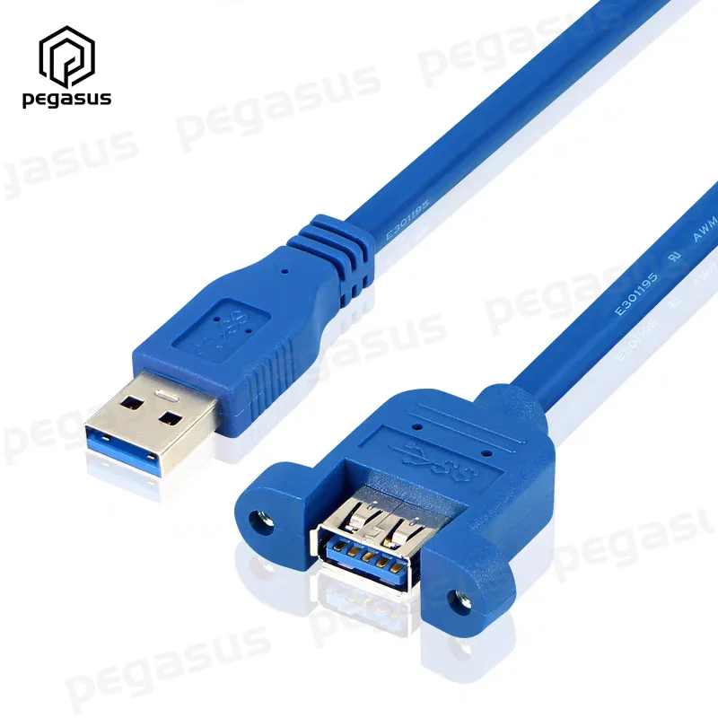 Удлинительный кабель Папа-мама USB 3 0 с отверстием для винтов и ушками может быть