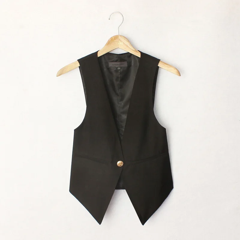 2020 Plus size Fashion women suit Waistcoat Casual short Vest Sleeveless Slim OL work solid Vests S-4XL black JC413
2020 Plus size Fashion women suit Waistcoat Casual short Vest Sleeveless Slim OL work solid Vests S-4XL black JC413