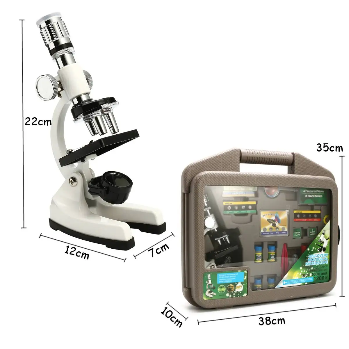 

Children Advanced Biological Microscope Discovery Science Tools Set 50X-1200X Kids Home School Lab Learning Educational Toys Kit
