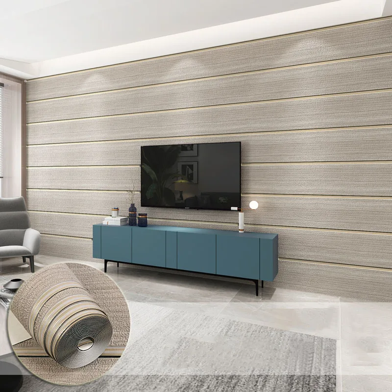3D Wallpaper Modern Stripe Wooden Board Texture Wall Paper Roll Living Room TV Sofa Bedroom Home Decor Non-Woven Flocking Tapety
3D Wallpaper Modern Stripe Wooden Board Texture Wall Paper Roll Living Room TV Sofa Bedroom Home Decor Non-Woven Flocking Tapety