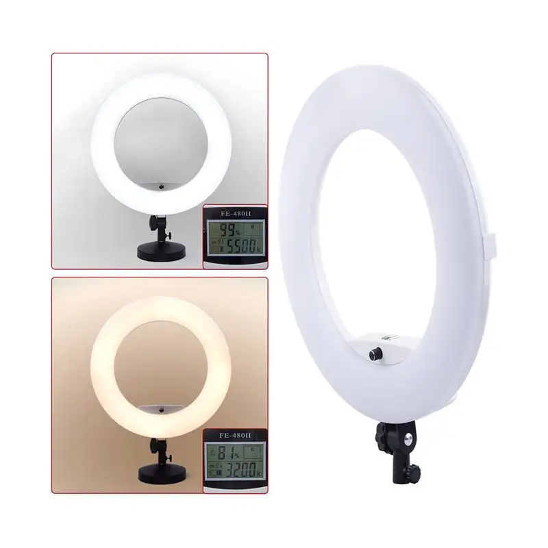 Yidoblo White FE-480II 5500K Dimmable Camera Photo/Studio/Phone/Video 18 96W 480 LED Ring Light LED Lamp+200cm tripod +Bag Kit
Yidoblo White FE-480II 5500K Dimmable Camera Photo/Studio/Phone/Video 18 96W 480 LED Ring Light LED Lamp+200cm tripod +Bag Kit