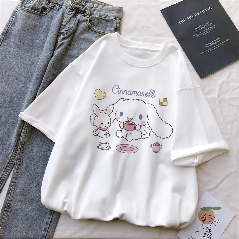 New Women Casual Loose Oversized T Shirt Cartoon Cinnamorolled Printed Three Quarter Sleeve Tee Shirt Female Streetwear Tshirts
New Women Casual Loose Oversized T Shirt Cartoon Cinnamorolled Printed Three Quarter Sleeve Tee Shirt Female Streetwear Tshirts