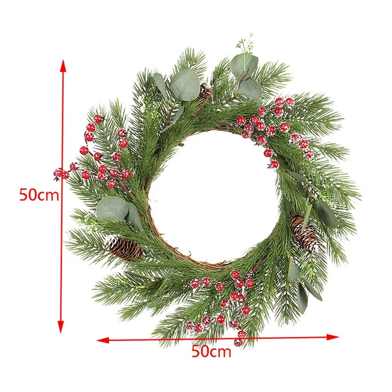 1 Pcs Artificial Christmas Wreath, Durable and Waterproof Wreath Wall Hanging Christmas Vine Circle Decoration
1 Pcs Artificial Christmas Wreath, Durable and Waterproof Wreath Wall Hanging Christmas Vine Circle Decoration