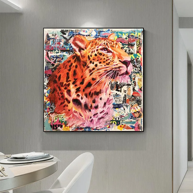 Graffiti Colorful Wild Leopard Animal Art Canvas Painting Cuadros Posters Print Wall Art for Living Room Home Decor
Graffiti Colorful Wild Leopard Animal Art Canvas Painting Cuadros Posters Print Wall Art for Living Room Home Decor