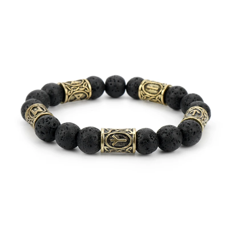 Rune Beads Retro Lava Stone Beads Explorer Stone Viking Rune Alloy Charm Bracelet For Men New Women Bangle Wristband Jewelry
Rune Beads Retro Lava Stone Beads Explorer Stone Viking Rune Alloy Charm Bracelet For Men New Women Bangle Wristband Jewelry