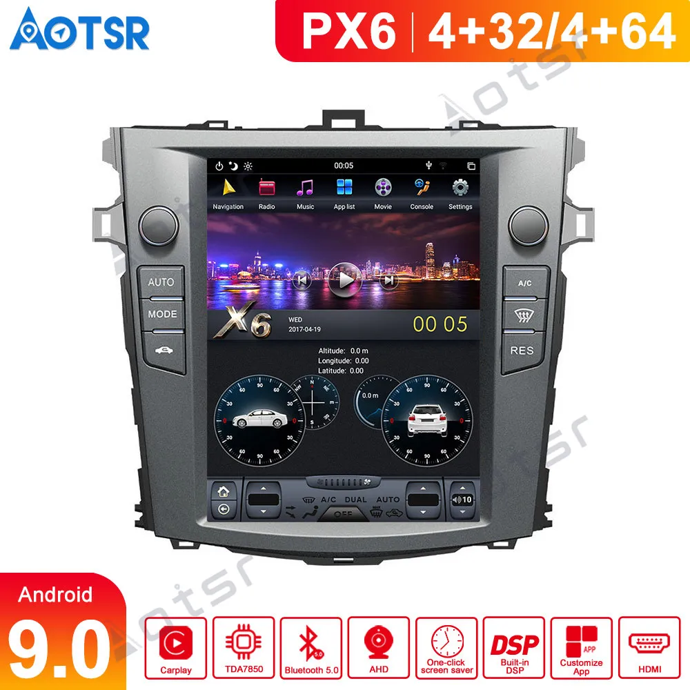 Автомобильный DVD-плеер в стиле Tesla, Android 9,0, PX6, 4 + 64 ГБ, для Toyota Corolla 2007-2013, головное устройство, мультимедийный радиоплеер, GPS-навигация
Автомобильный DVD-плеер в стиле Tesla, Android 9,0, PX6, 4 + 64 ГБ, для Toyota Corolla 2007-2013, головное устройство, мультимедийный радиоплеер, GPS-навигация