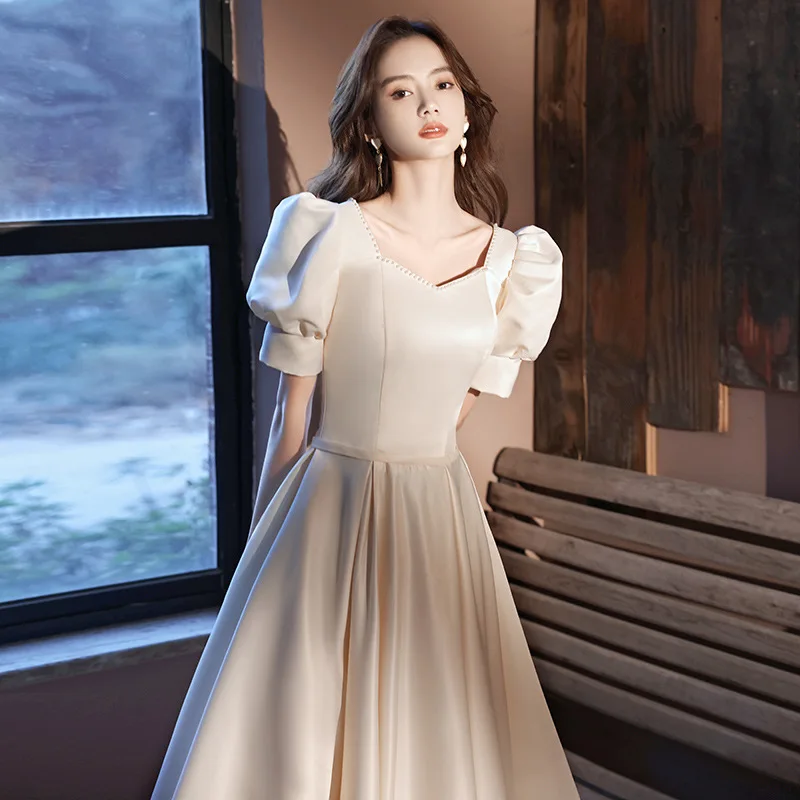 Simple Square Collar Puff Sleeve Evening Dress High Waist A Line Slim Prom Party Gown For Women Elegant Homecoming Dress
Simple Square Collar Puff Sleeve Evening Dress High Waist A Line Slim Prom Party Gown For Women Elegant Homecoming Dress