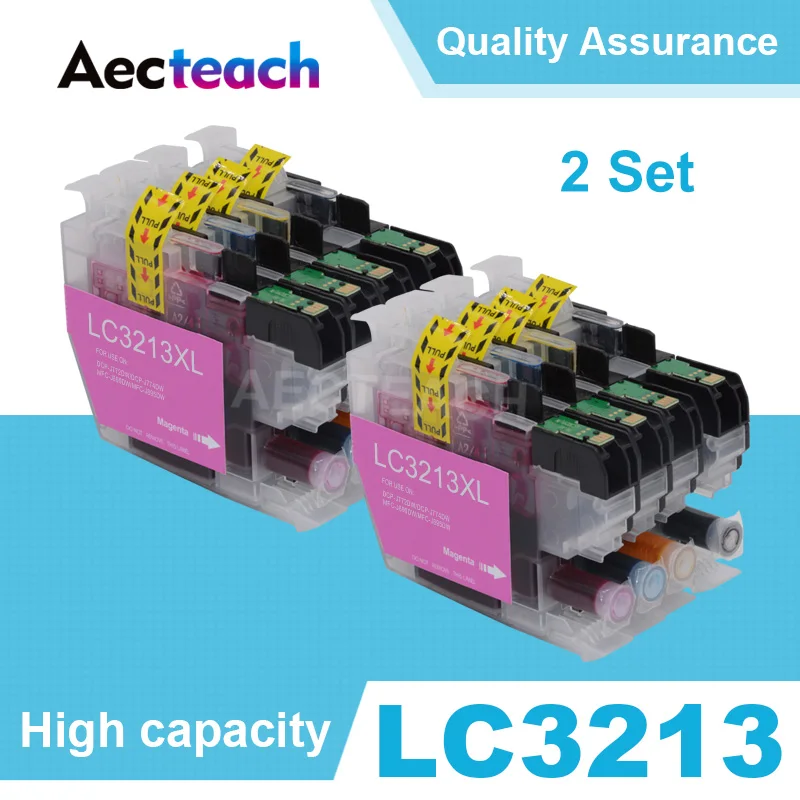 Aecteach 2 sets 4 Color Compatible Ink Cartridge LC3213 For Brother DCP-J772DW DCP-J774DW MFC-J890DW MFC-J895DW Inkjet Printer
Aecteach 2 sets 4 Color Compatible Ink Cartridge LC3213 For Brother DCP-J772DW DCP-J774DW MFC-J890DW MFC-J895DW Inkjet Printer
