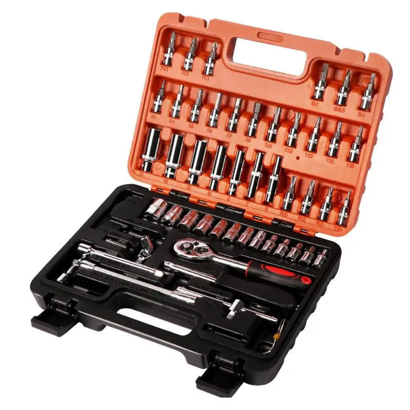 53pcs Car Repair Combination Tool Convenient Practical User-friendly Design Wrench Set Batch Head Ratchet Socket Spanner
53pcs Car Repair Combination Tool Convenient Practical User-friendly Design Wrench Set Batch Head Ratchet Socket Spanner