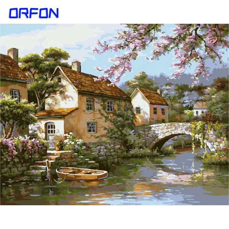 ORFON Frame DIY Painting By Numbers Landscape Harbor Acrylic Canvas Painting Handpainted Oil Paint By Numbers For Home Art 
ORFON Frame DIY Painting By Numbers Landscape Harbor Acrylic Canvas Painting Handpainted Oil Paint By Numbers For Home Art