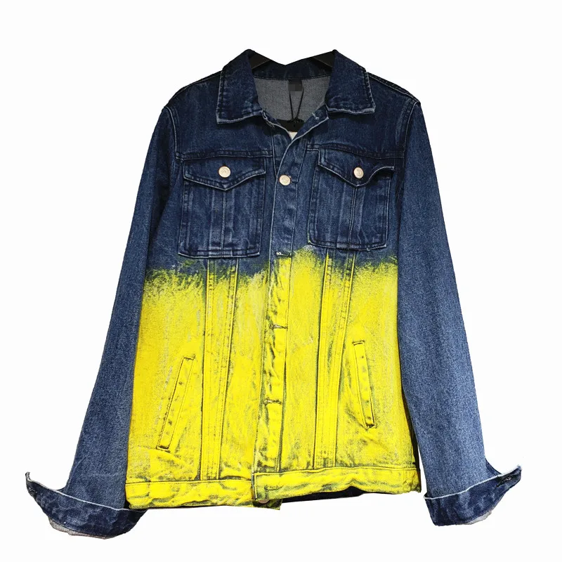 2021 Fall Women's Clothing Contrast Color Gradient Denim Coat Jacket Streetwear Tie-dye Leisure Jeans Coats Students Cowboy Tops
2021 Fall Women's Clothing Contrast Color Gradient Denim Coat Jacket Streetwear Tie-dye Leisure Jeans Coats Students Cowboy Tops