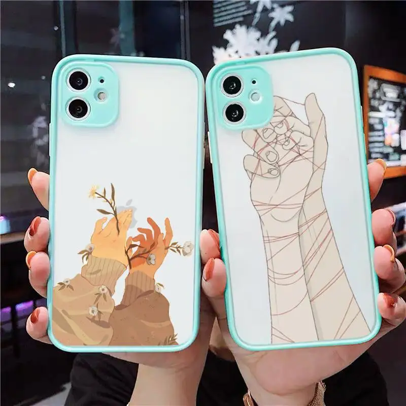 Finger Art Aesthetic Hand Phone Case Matte Transparent for iPhone 7 8 11 12 s mini pro X XS XR MAX Plus cover funda
Finger Art Aesthetic Hand Phone Case Matte Transparent for iPhone 7 8 11 12 s mini pro X XS XR MAX Plus cover funda