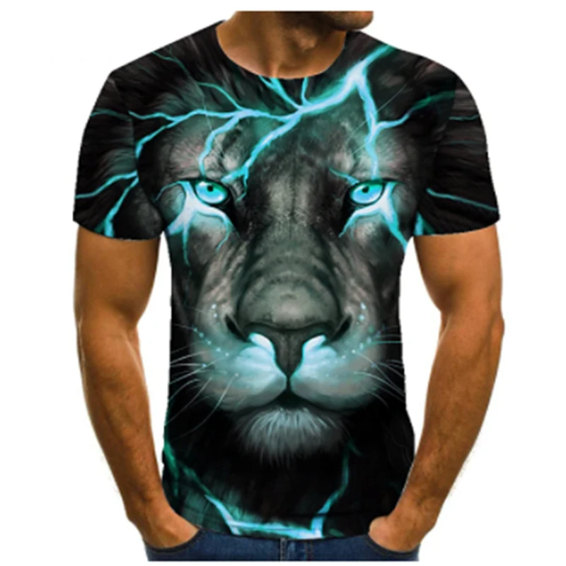 Luminous Lion Animal 3D Printing Men's Short Sleeve T-shirt Lion T-shirt New Animal 3D T-shirt Fashion sports breathable
Luminous Lion Animal 3D Printing Men's Short Sleeve T-shirt Lion T-shirt New Animal 3D T-shirt Fashion sports breathable