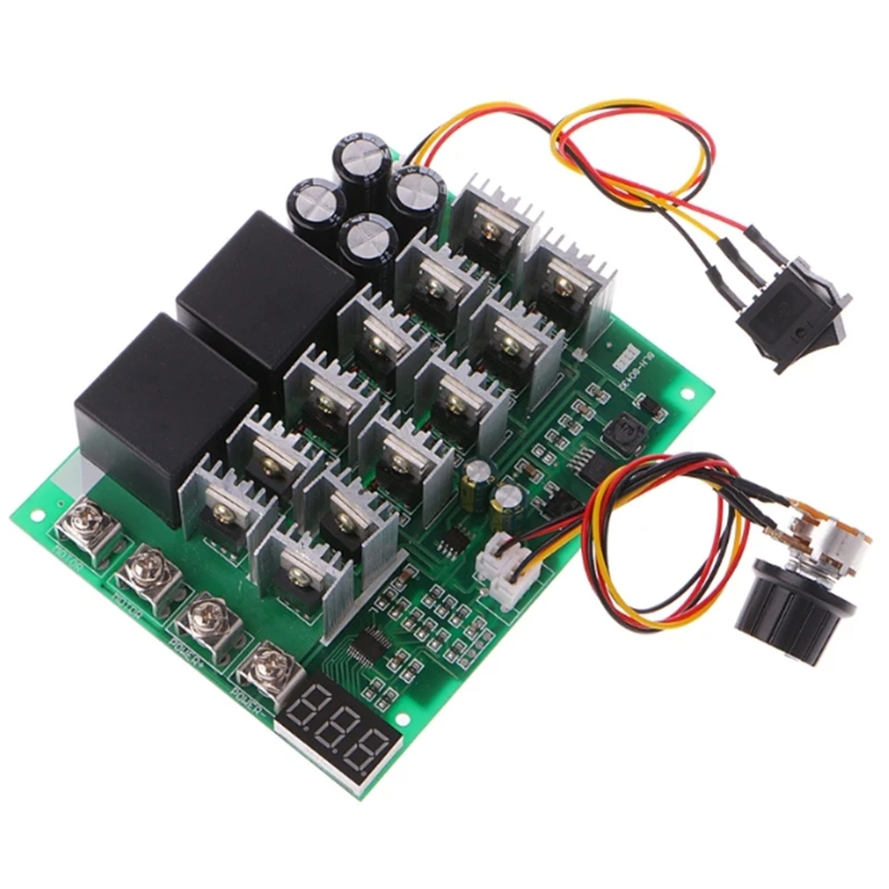 DC 10-55V 12V 24V 36V 48V 55V 100A Motor Speed Controller PWM HHO RC Reverse Control Switch with LED Display 
DC 10-55V 12V 24V 36V 48V 55V 100A Motor Speed Controller PWM HHO RC Reverse Control Switch with LED Display