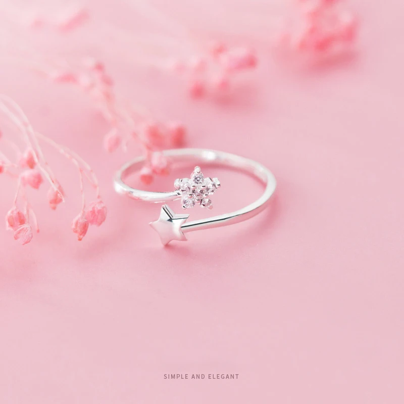 Modian Radiant Zircon Stars Ring for Women Fashion Authentic 925 Sterling Silver Open Adjustable Simple Ring Fine Jewelry
Modian Radiant Zircon Stars Ring for Women Fashion Authentic 925 Sterling Silver Open Adjustable Simple Ring Fine Jewelry