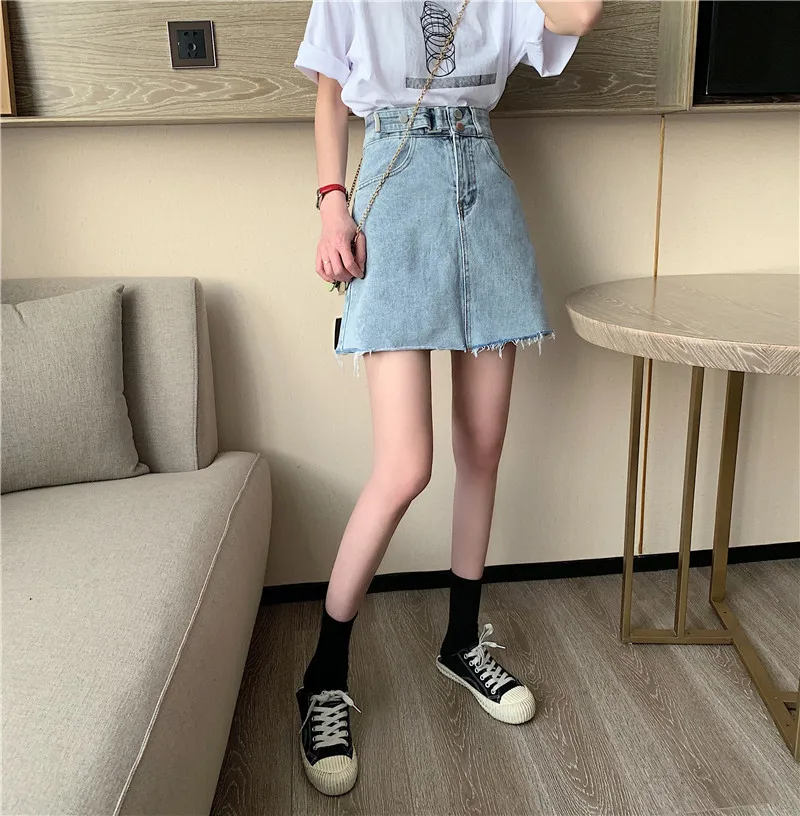 SURMIITRO 2021 Spring Summer Plus Size S-5XL Korean Style Women Blue Denim High Waist Mini A Line Skirt Female
SURMIITRO 2021 Spring Summer Plus Size S-5XL Korean Style Women Blue Denim High Waist Mini A Line Skirt Female