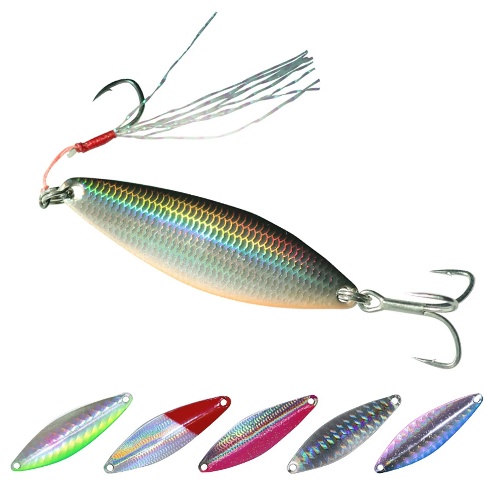 1Pcs 3.5g/5g/7g/11g/14g/18g New Spoon Fishing Lure Laser Metal Sequins Long Shot Bionic Fake Fishing Bait With Feather Hook
1Pcs 3.5g/5g/7g/11g/14g/18g New Spoon Fishing Lure Laser Metal Sequins Long Shot Bionic Fake Fishing Bait With Feather Hook