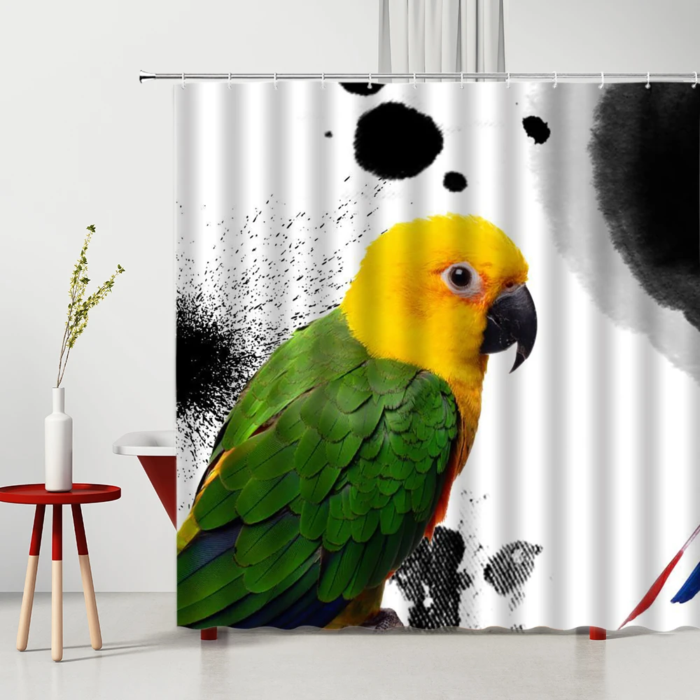 Tropical Plants Shower Curtain Plant Jungle Animals Parrot Bird Pattern Waterproof Hanging Curtain Bathroom Partition With Hooks
Tropical Plants Shower Curtain Plant Jungle Animals Parrot Bird Pattern Waterproof Hanging Curtain Bathroom Partition With Hooks