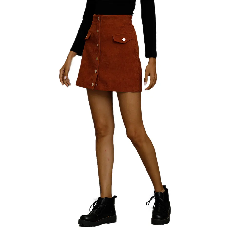 Women Solid Corduroy Suede Mini Skirt Female Fashion High Waist Button Sexy A Line Short Skirts Autumn Winter 2020 New
Women Solid Corduroy Suede Mini Skirt Female Fashion High Waist Button Sexy A Line Short Skirts Autumn Winter 2020 New