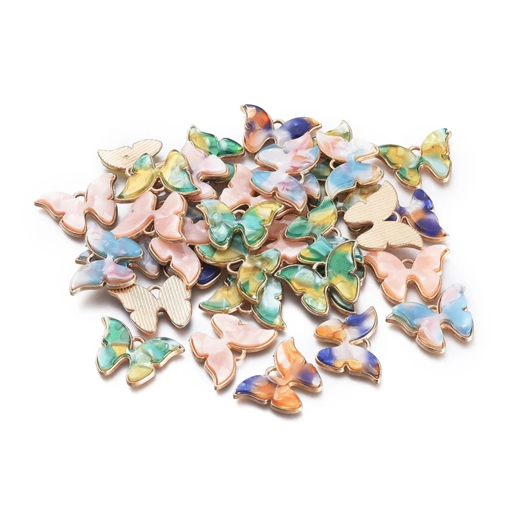 100pcs Alloy Resin Butterfly Pendants Mixed Color For Jewelry Making DIY Earrings Necklace Jewelry Accessories 15.5x22x3mm
100pcs Alloy Resin Butterfly Pendants Mixed Color For Jewelry Making DIY Earrings Necklace Jewelry Accessories 15.5x22x3mm
